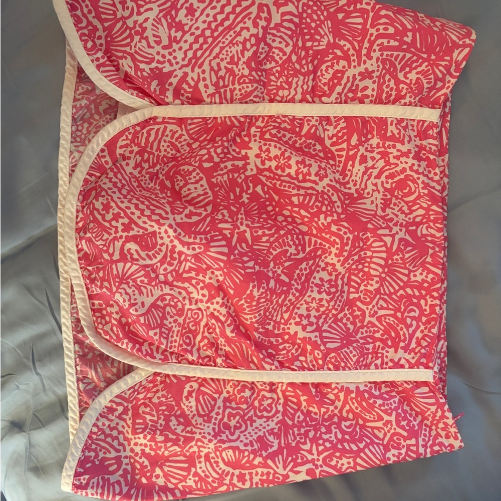 Lilly Pulitzer Pink and White Printed Skort
